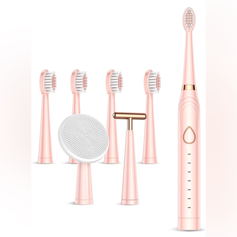 Electric tooth brush with facial scrub